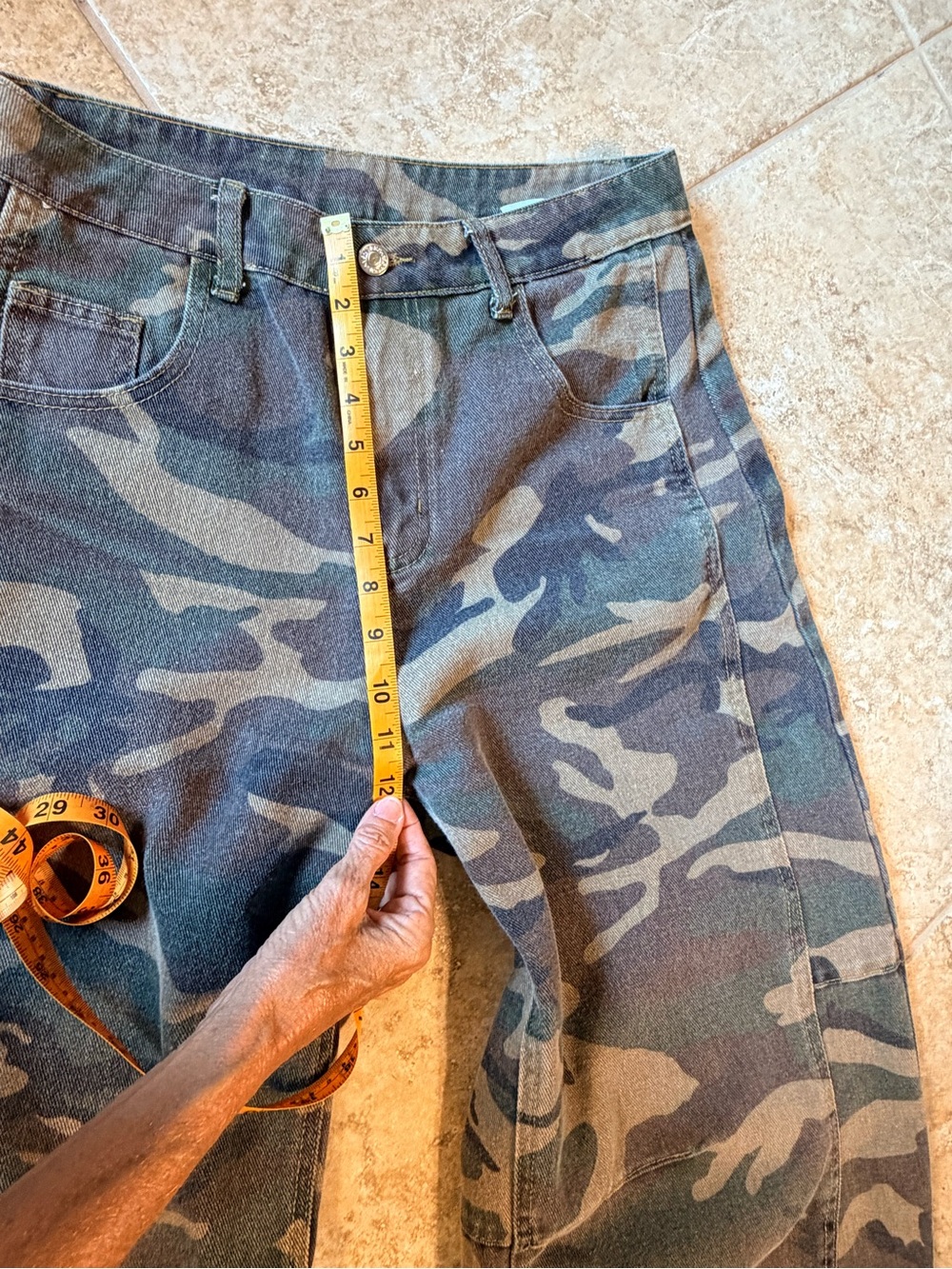 Barely Worn Camo Barrel Jeans - Picture 8 of 8
